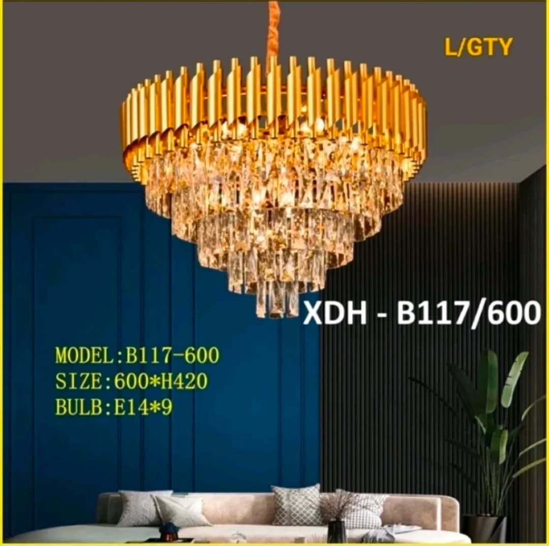 Lampu gantung kristal B117/60cm