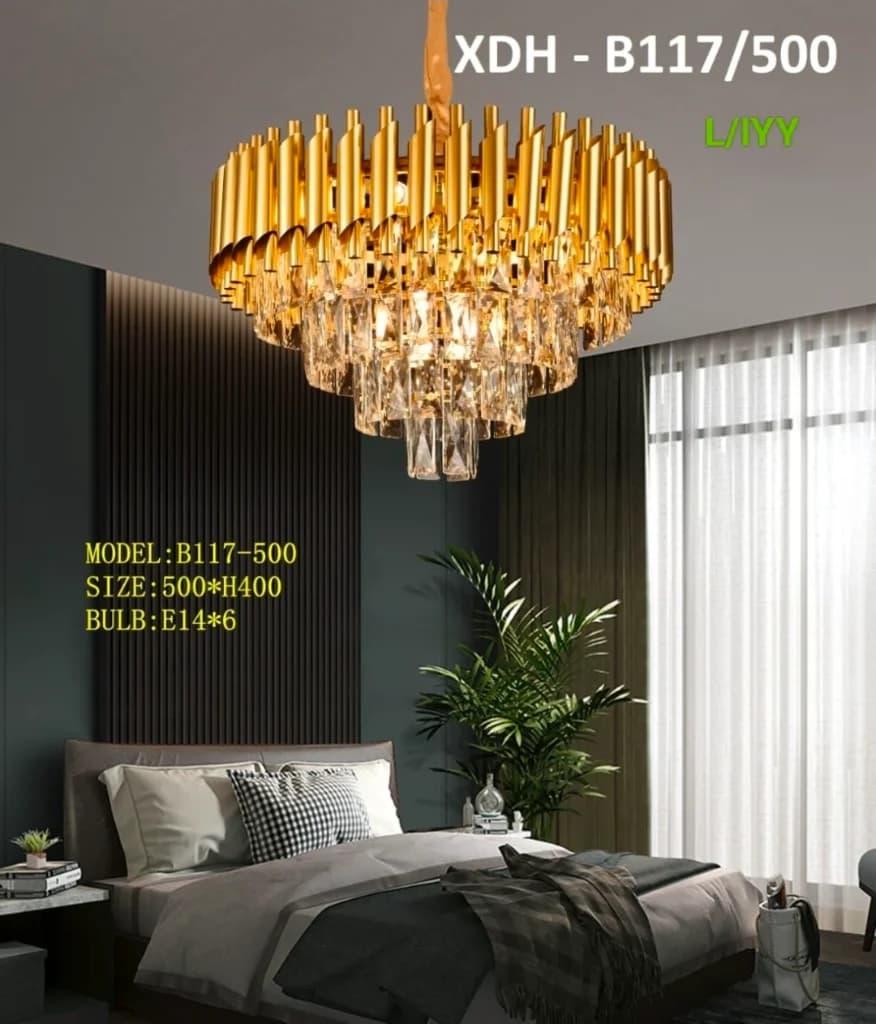 Lampu gantung kristal B117/50cm