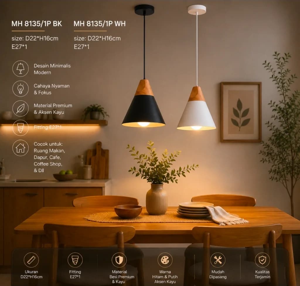 Lampu Gantung Minimalis Scandinavian 8135/1