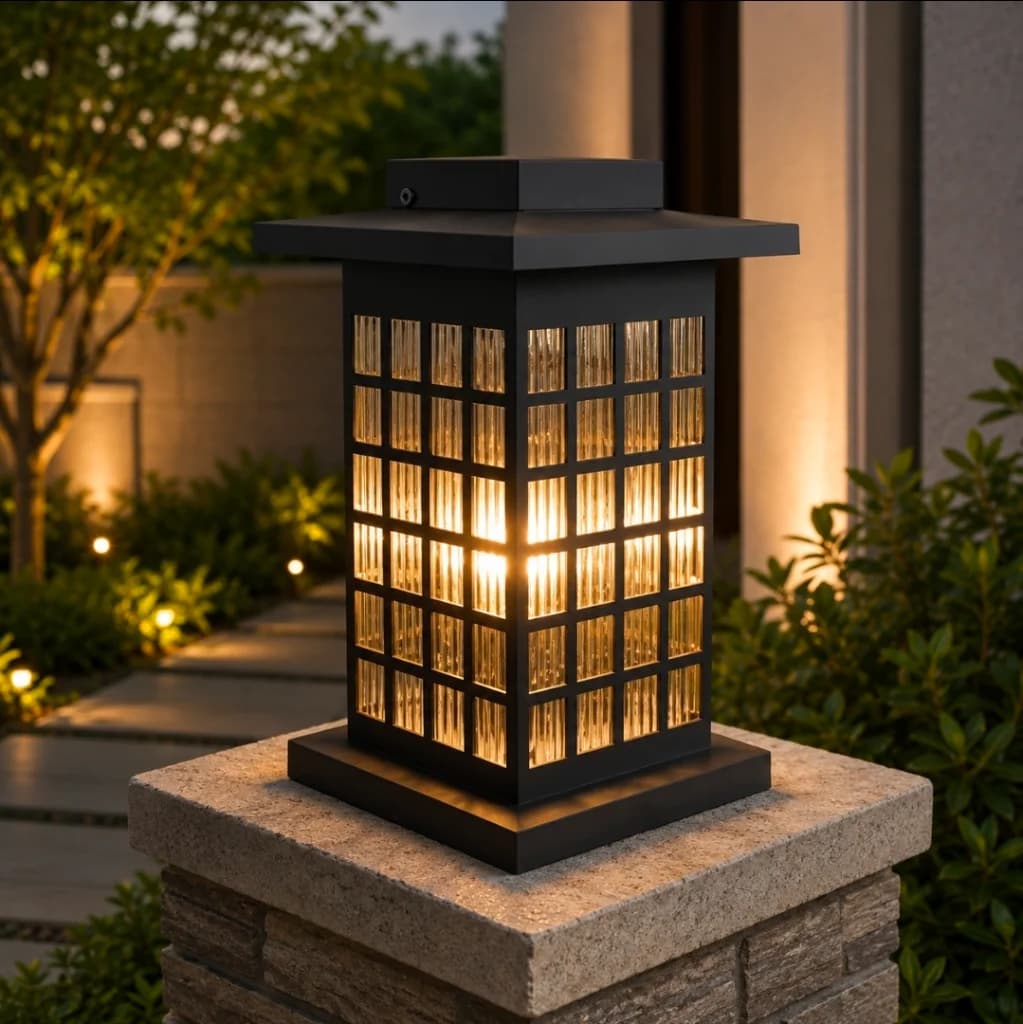 Lampu pilar outdoor modern 2505/1 GL SBK