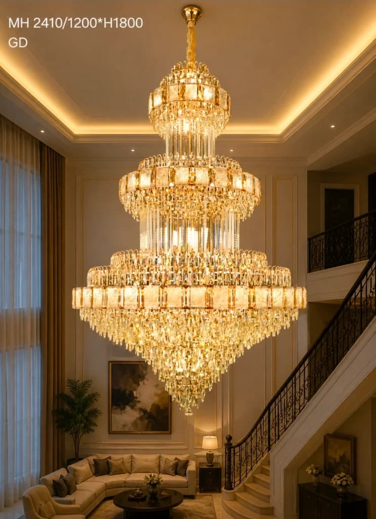 Lampu gantung kristal 2410-L120cm x T180cm