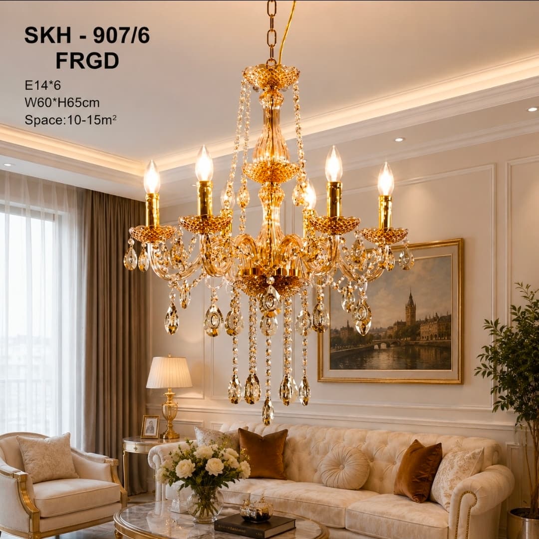 Lampu Gantung Kristal SKH-907/6 FRGD