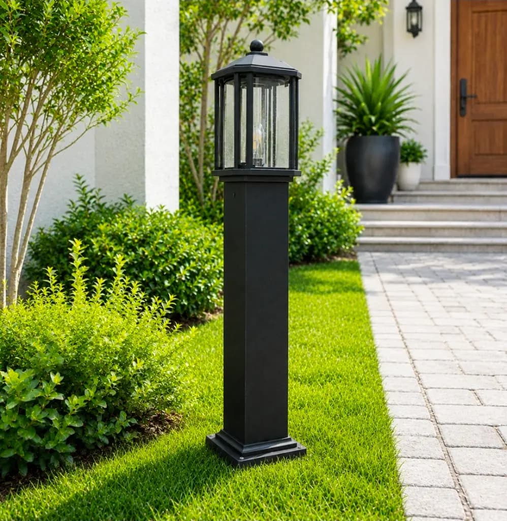 Lampu Taman Outdoor Minimalis Modern 20139-BK F BLK