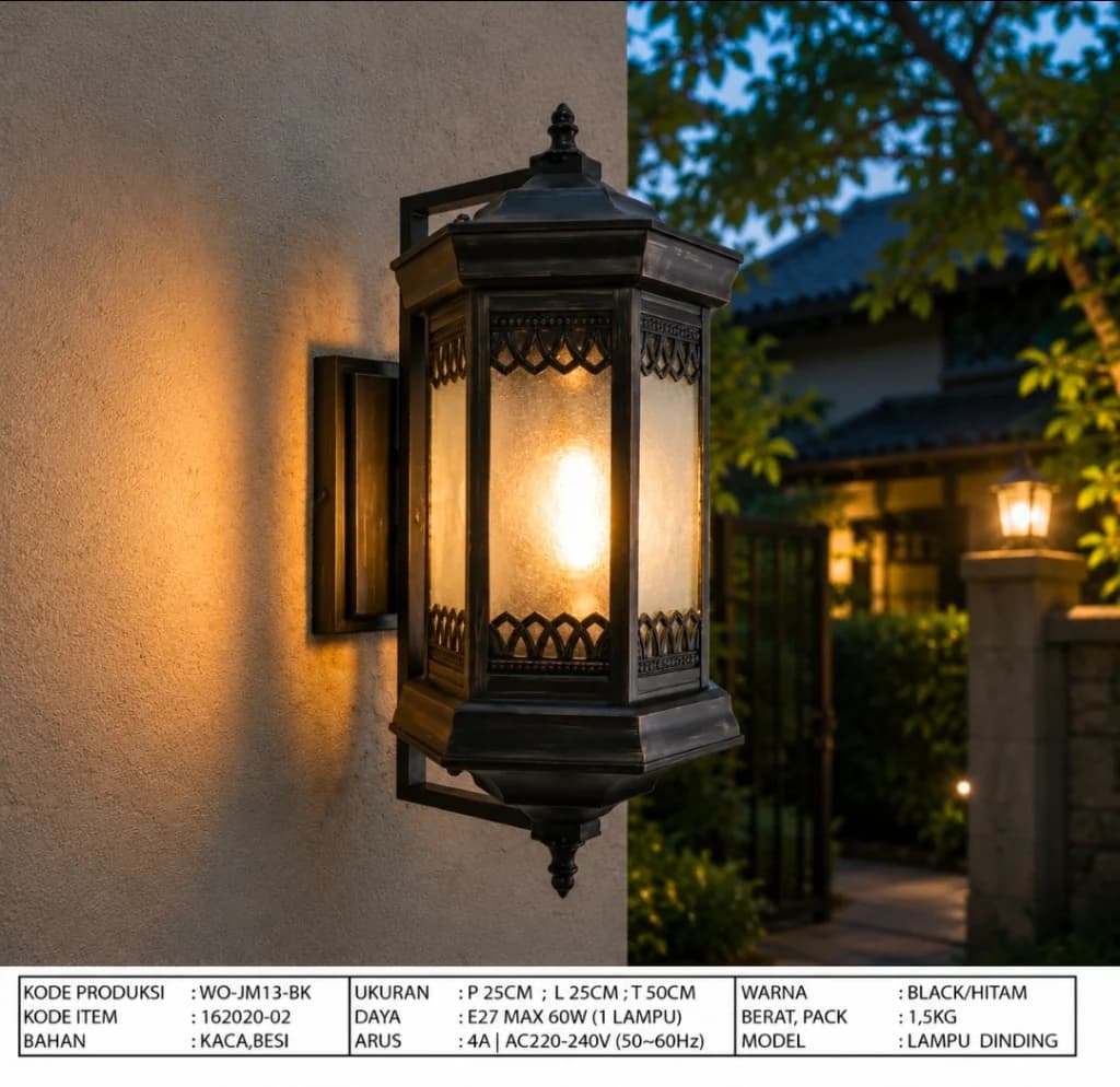 Lampu Dinding Outdoor Klasik Modern WO-JM13