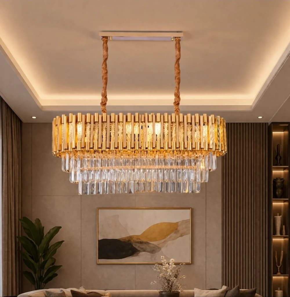 Lampu gantung kristal dekorasi ruang tamu B37/80×30